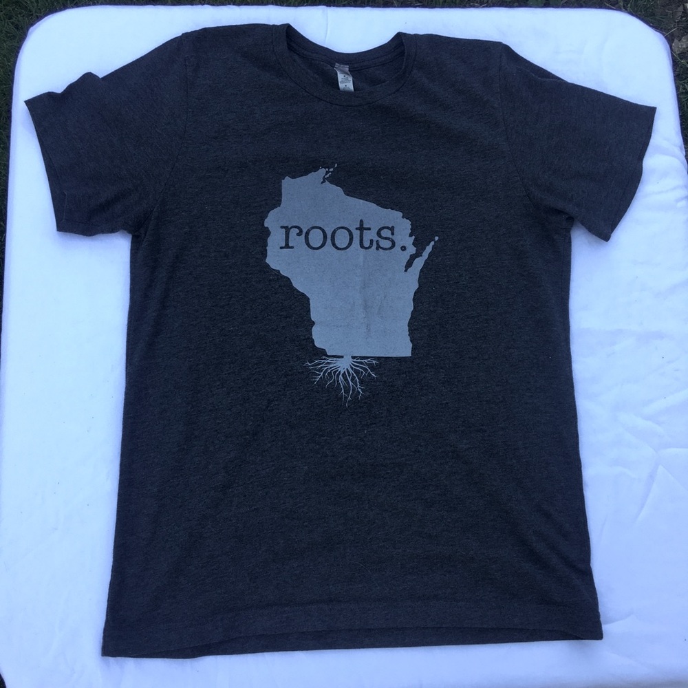 Wisconsin Roots Gray Tee - Picture 2 of 5